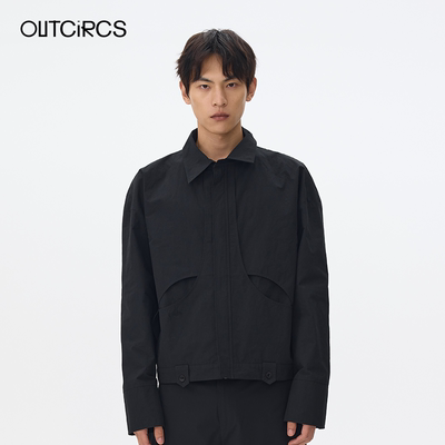 OUTCiRCS弧形交叉口袋短夹克