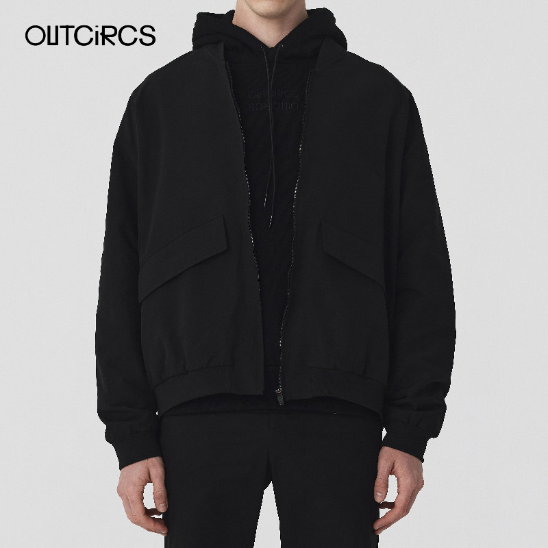 OUTCIRCS轻薄飞行员夹克外套男士春季新款挺阔易打理短款外套