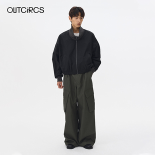 休闲裤 OUTCiRCS大口袋腰袢抽绳工装 男宽松百搭时尚 2025春夏新款 裤