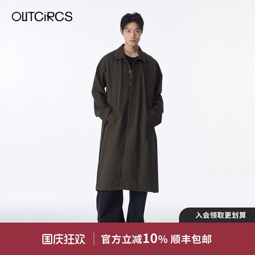 OUTCiRCS经典长款工装斗篷风衣