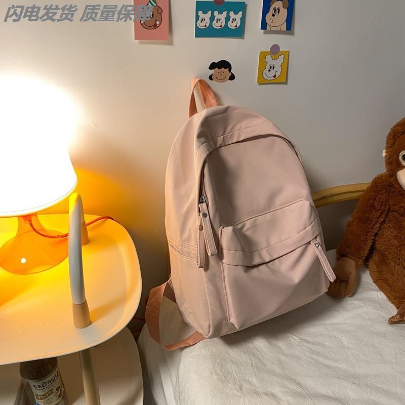 电脑2025新款简约背包复古港风书包女大学生潮肩包女高级感小众