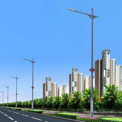 led路灯户外单臂灯双臂灯工程路灯杆农村道路照明灯市电路灯