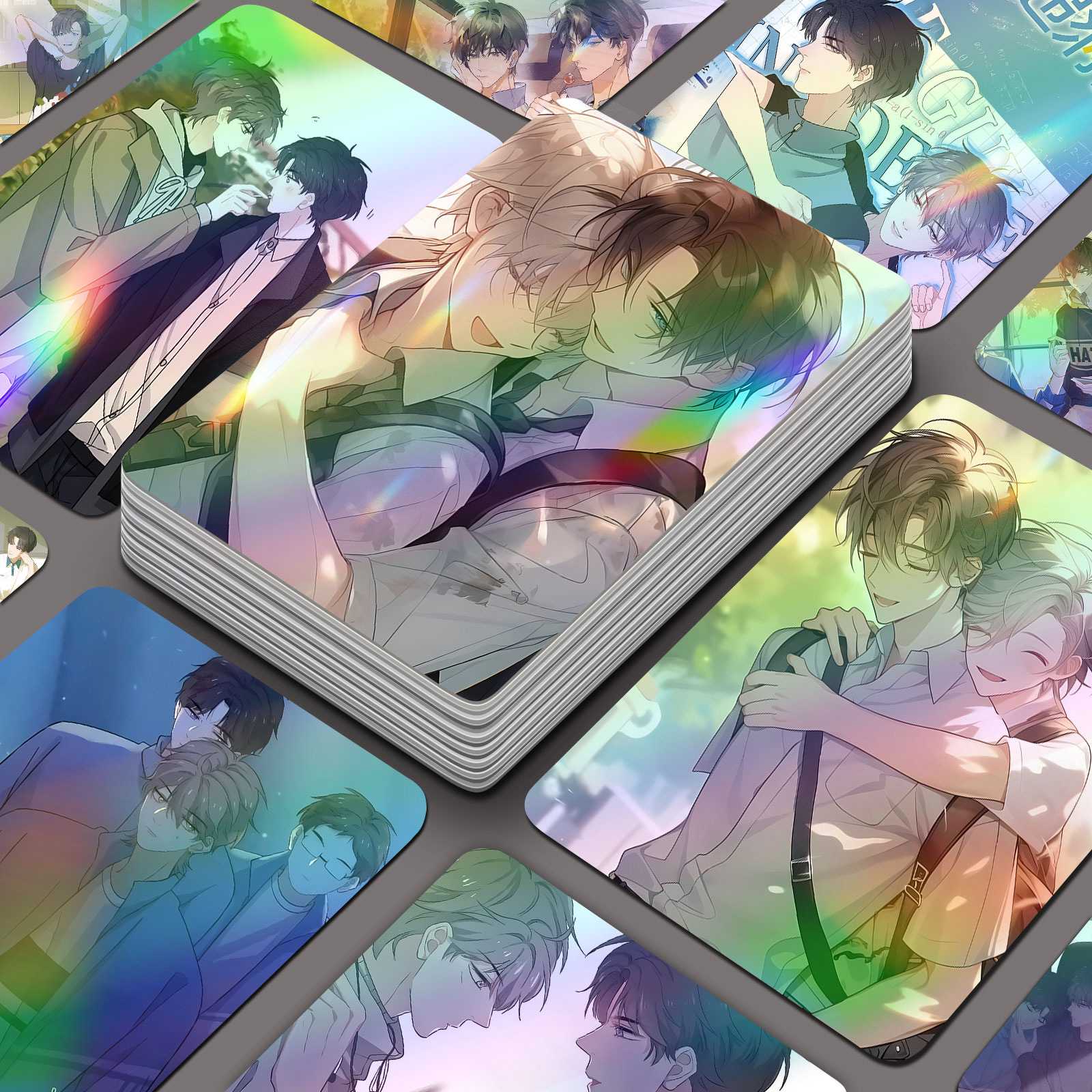 这题超纲了镭射小卡55张高清动漫邵湛许盛双男主纯爱小说周边卡片