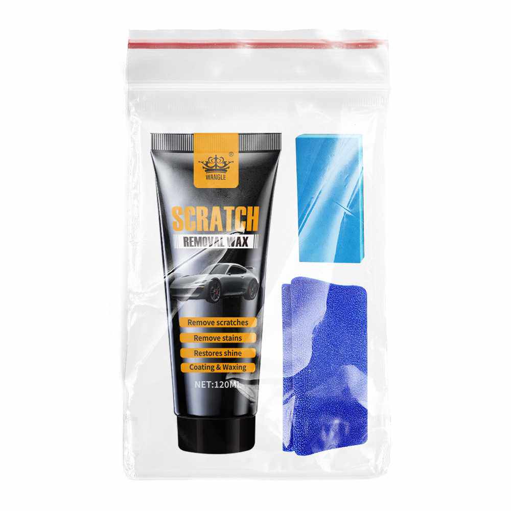 英文跨安静汽车划痕修复神器补漆去污蜡划痕抛光蜡去漆面深度刮痕