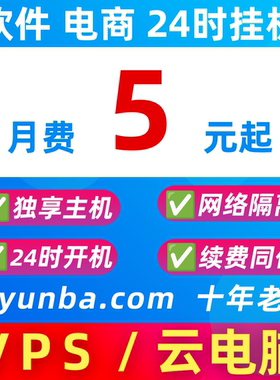 云电脑VPS云服务器远程主机宝win10linux挂软件QQ微信pdd千牛网店