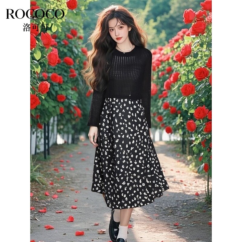 ROCOCO/洛可可勾花镂空七分袖衬衫女2025春季新款V领轻奢薄款开衫