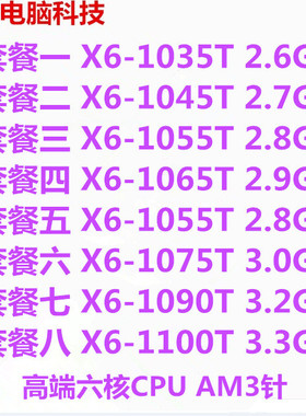 PhenomIIX61055T1045t1065t六核cpuAM31090t1100t