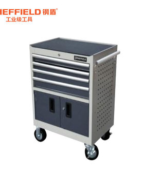 钢盾S025019 2门4抽工具车工作台工具柜存储柜文件柜零件柜