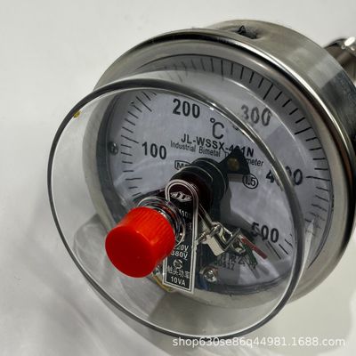 电接点双金属温度计WSSX-411/401不锈钢工程器材电接点双 金属温