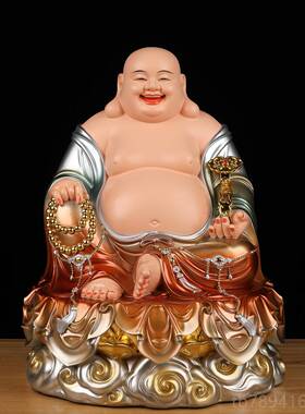 高档弥开佛勒佛菩萨佛像大肚心笑家用客厅公司店办铺供奉招财树脂