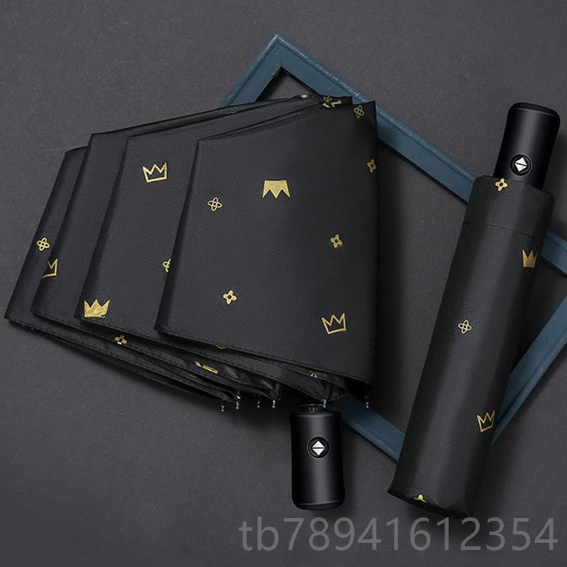 高档全自动雨伞女色黑晴雨两叠用折遮女生高颜阳值网红双层男款太