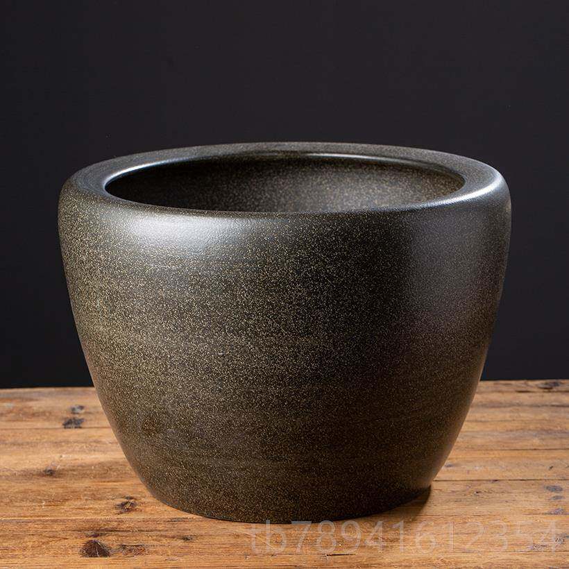 高档仿陶瓷大缸养金鱼乌古龟缸庭大水缸加大加厚阳台种树荷号花盆