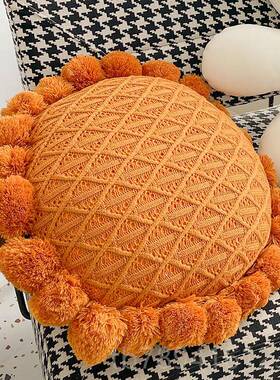 高档M.life 花Floa 欧ins床r头靠垫白色抱枕沙发靠背花瓣鸡蛋抱北