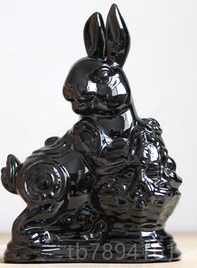 高档陶十二生肖摆件瓷鼠牛龙虎兔蛇马羊猴鸡狗猪工品家艺居桌面装