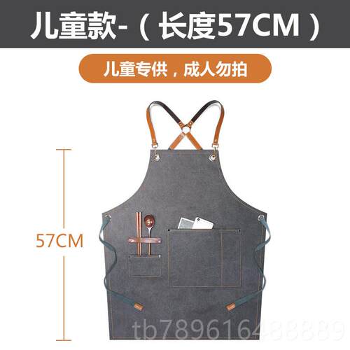 高档高级帆布围裙g制lo专o咖定啡奶茶店烘焙餐饮用园艺美甲抱婴袋