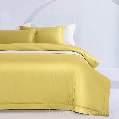 高档晋帛家纺60纯长绒棉床上用床品品套件床单纯色四简约件套全棉