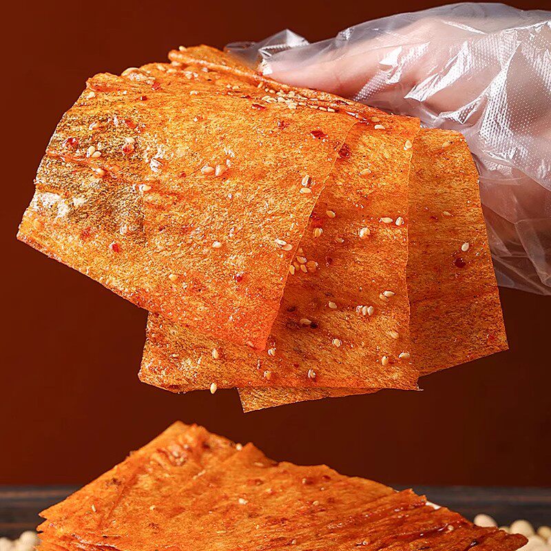 汨水娃老式大辣片100克/包手撕豆皮辣皮80后90后怀旧零食