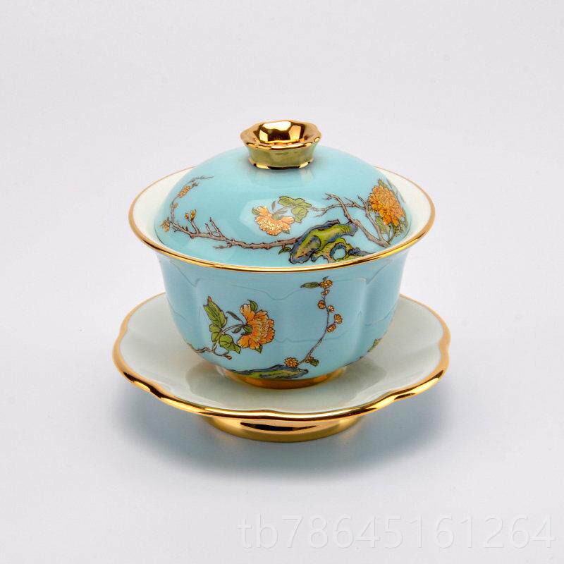 正品国瓷永丰瓷夫瓷中式人 6/7头具家用茶茶具套装陶瓷壶杯茶子盖