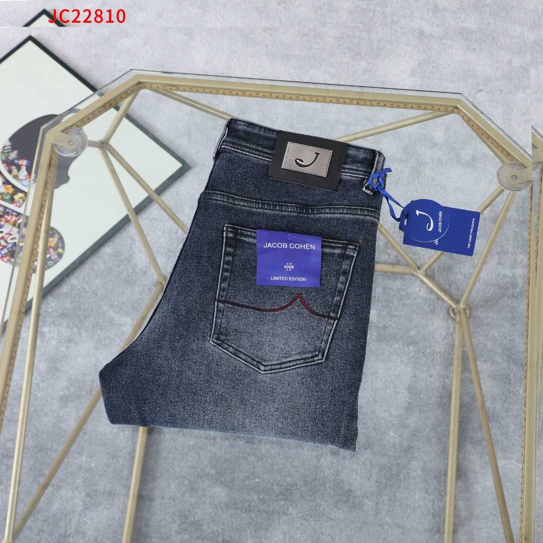JACOB COHEN牛仔裤2025秋冬厚新户外商务印花保暖男士大码潮裤子