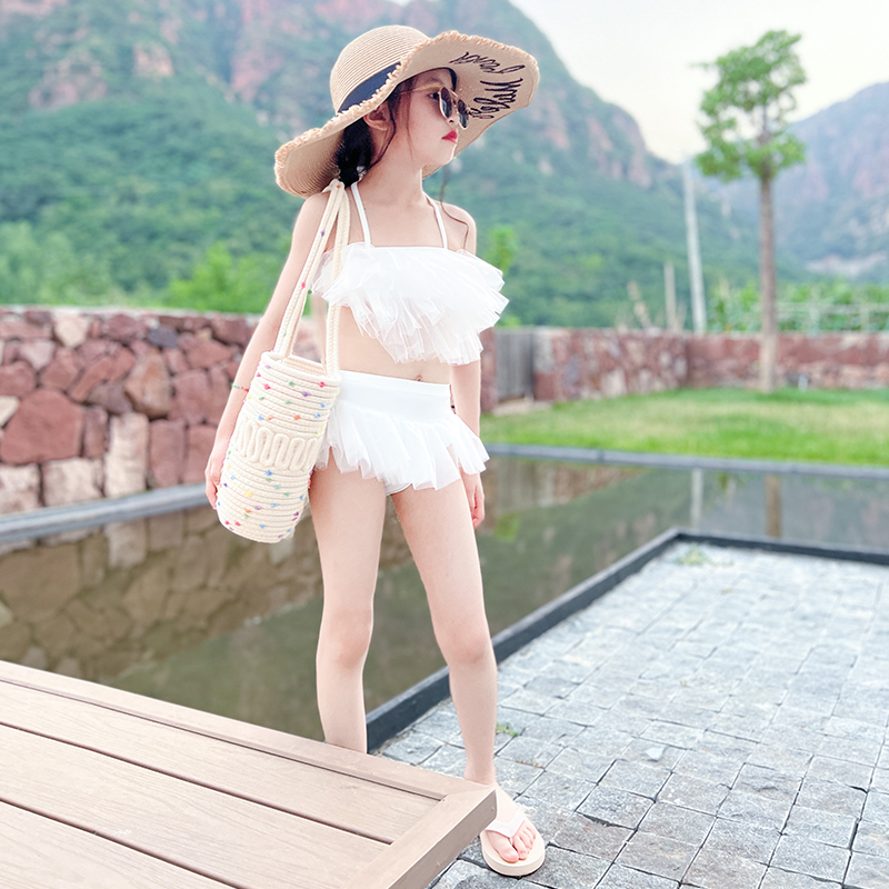 女童泳衣夏季2023新款大儿童10洋气12公主女孩可爱W分体裙子游泳