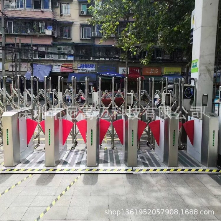供应人脸识别门禁翼闸 南通工厂学校打卡翼闸 多通道翼闸厂家价格