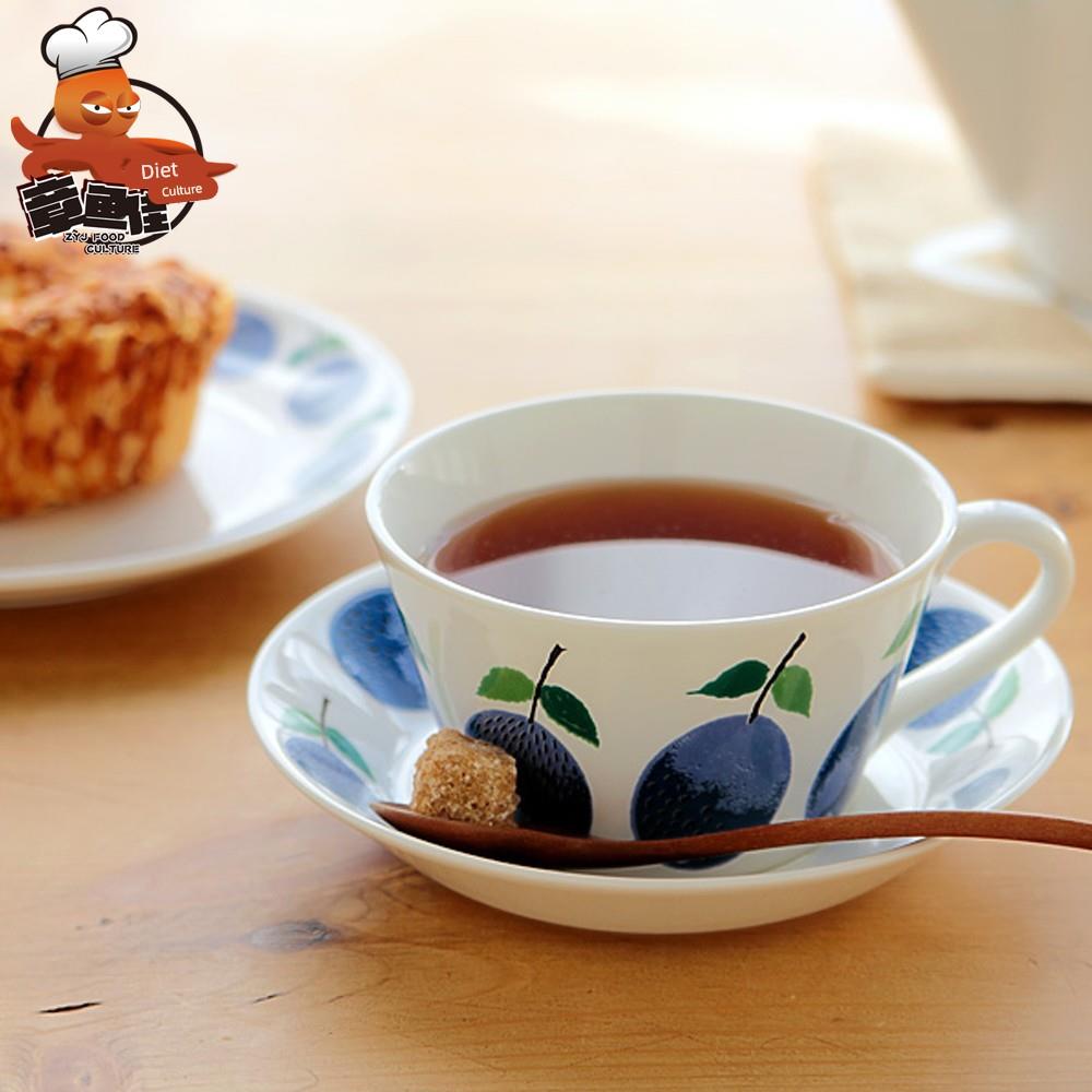 瑞典Gustavsberg骨瓷Prunus蓝李子咖啡杯碟组茶杯餐盘平盘子北欧