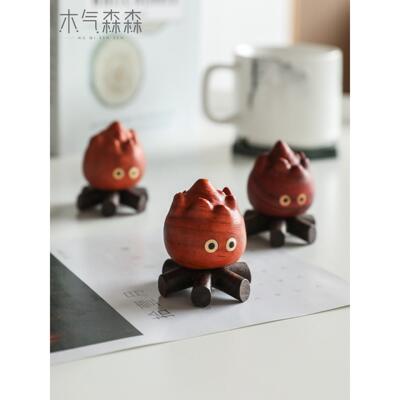 小火堆摆件可爱火焰原木创意礼物家居火苗装饰客厅车载桌面摆件