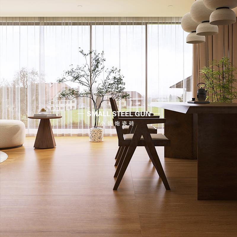 中古风全瓷木纹瓷砖600x1200 卧室客厅餐厅地砖 阳台仿实木地板砖