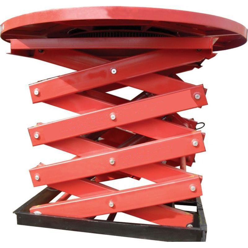 固定剪叉式升降平台?小型电动旋转升降机工厂仓库液压升降台