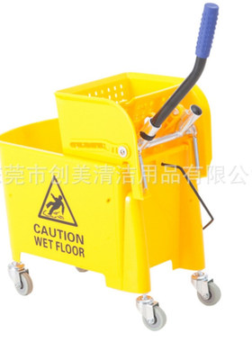 白云榨水车AF08068单桶榨水车挤拖把水桶家用挤水桶酒店清洁车20L