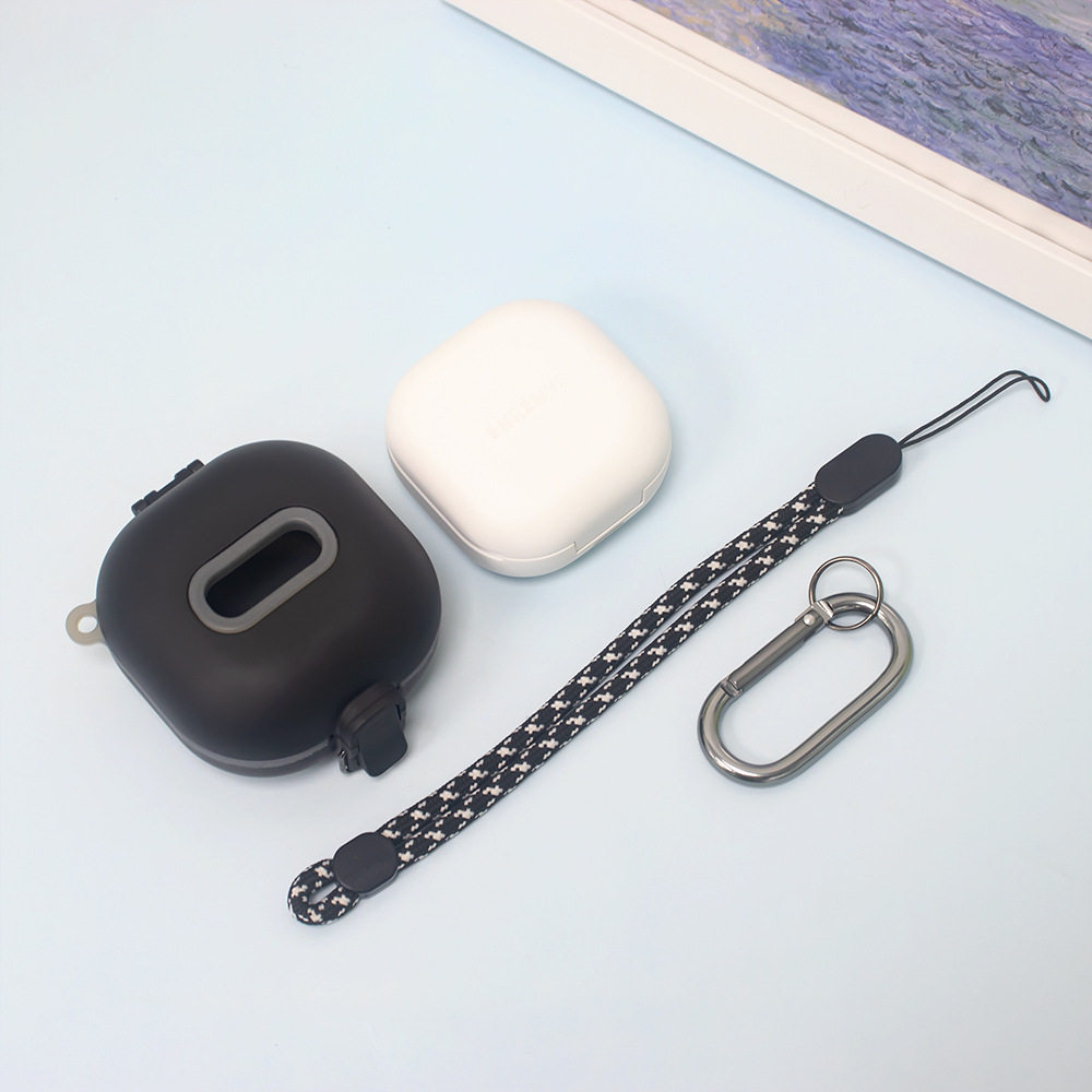 适用于三星GalaxyBuds FE耳机套简约时尚连体式三星buds Fe蓝牙耳机充电盒保护套充电盒收纳套pc硬壳防摔