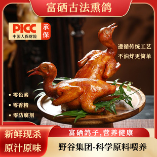 阜平硒鸽富硒鸽子古法熏乳鸽老鸽烤鸽子滋补孕妇下酒脆皮鸽子补硒