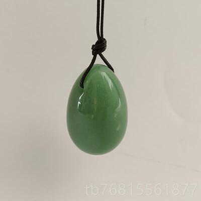 正品纯然绿东陵件玉石鸡蛋鸡蛋天 形半宝石吊坠饰品 手把玩件摆件