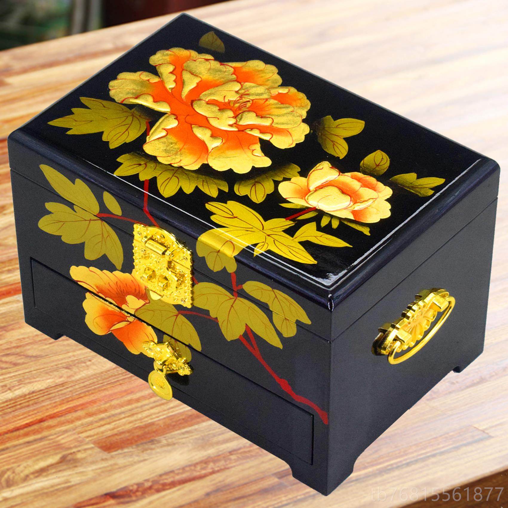 正品平遥推提光漆器首饰陪盒结婚嫁礼金盒木质回礼亲订嫁妆盒彩婚,饰品/流行首饰/时尚饰品新,首饰盒,淘宝优惠券,粉丝福利购,淘宝优惠卷