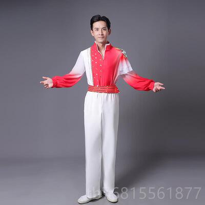 正品男开舞场舞舞蹈服装新款现代型歌伴舞士套装大合唱大歌伴演出