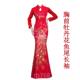红色结婚礼服娘演出服锦缎2新鱼尾旗袍敬酒冬QP 长款 正品 0服23新款