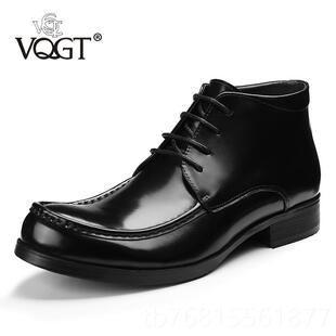 绒vqgt冬季靴高帮皮鞋真皮男子靴英伦男士大头皮靴马丁加短靴