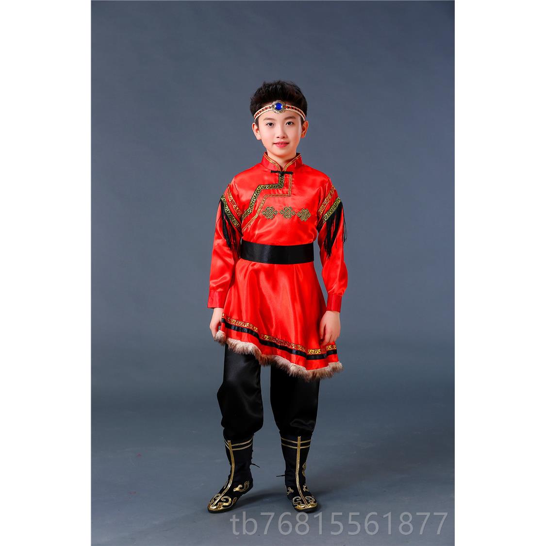 正品服少儿少数民族演出服蒙古族藏族舞蹈童表男演服饰女演童儿童