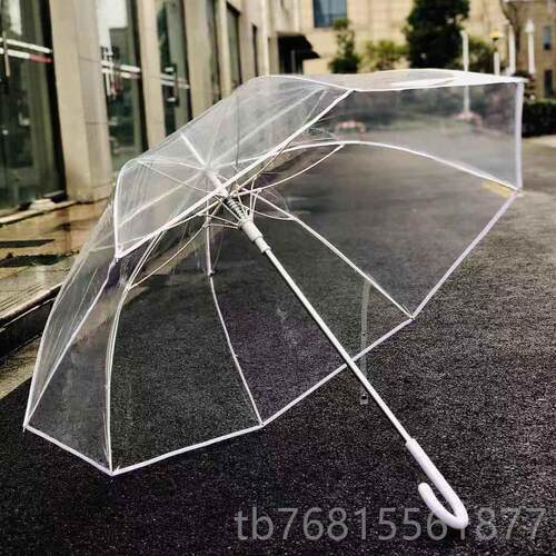 正品Quton2g可-3人使用抗风铝中棒加大115icm面伞透明雨伞长柄透
