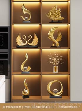 正品酒装饰品摆件轻奢视高档客厅财源滚滚电室柜办公高端大气上档