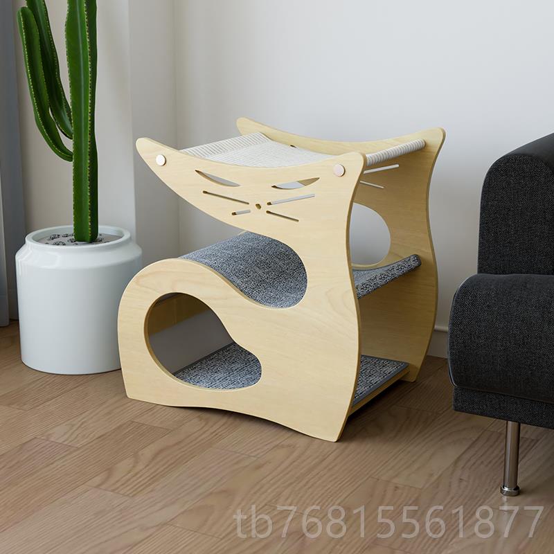正品喵林帐苑多猫家庭猫窝夏猫冬实木双层篷四季用吊通床半封闭式