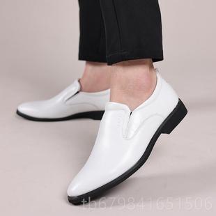 韓子英倫商正裝 尖頭閑男鞋 務時尚 婚禮宴會樂福 版 百搭男士 皮鞋 正品