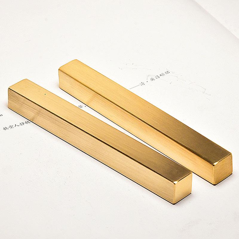 【懿羲堂】实心黄铜书法压条镇尺 铜镇纸 文房四宝压纸小号加厚12