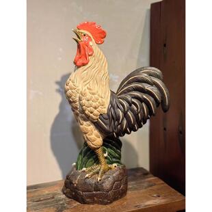石湾公仔陶瓷生肖大公鸡手工摆件店铺客厅开业招财风水动物雄鸡
