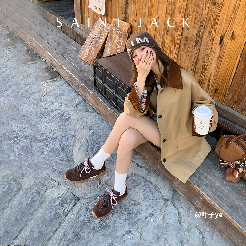 圣积阿甘鞋牛反绒多巴胺色系