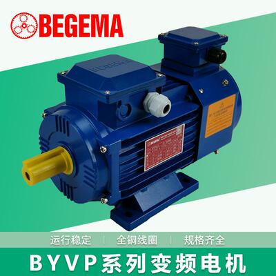 2级卧式苏州现货宝戈玛高速变频调速电动机BYVP63A2-B3-0.18W