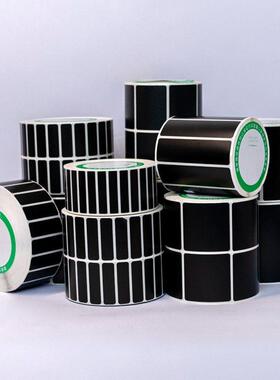 防水黑色Pp合成纸不干胶贴纸30 40 50 60 70 80条码印刷黑色标签