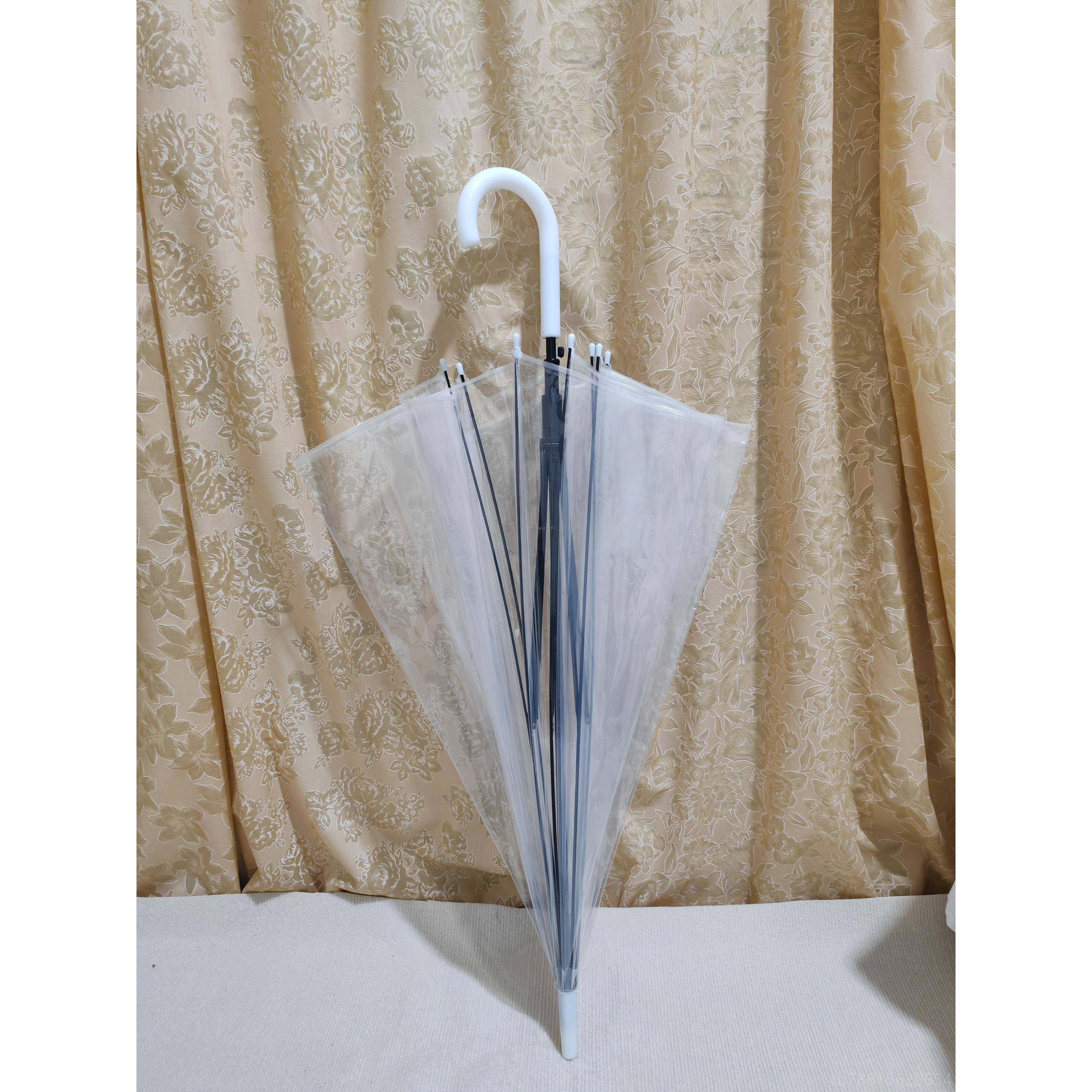 高档黑色塑料伞潮柄人街拍摄影直骨长伞雨环保POE材质s日单in炫酷,居家日用,伞,淘宝优惠券,粉丝福利购,淘宝优惠卷