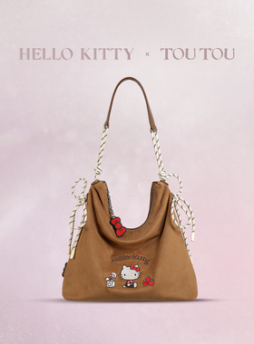 TOUTOUhellokitty三丽鸥凯蒂猫麂皮托特包单肩腋下包实用生日礼物