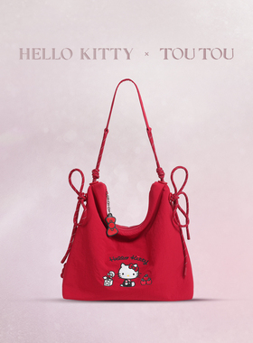 [本命年礼物]TOUTOUhellokitty三丽鸥联名红色帆布托特包生日新年